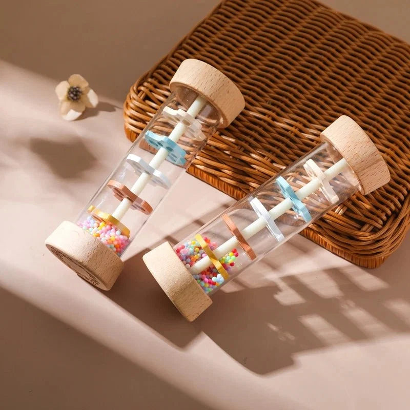 Colorful Wooden Rain Stick Rattle