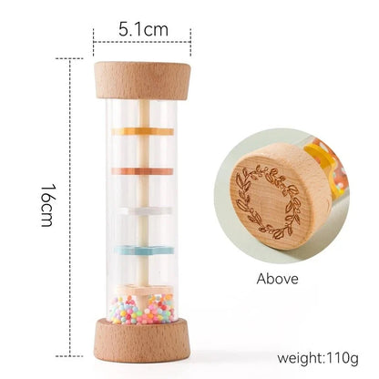 Colorful Wooden Rain Stick Rattle
