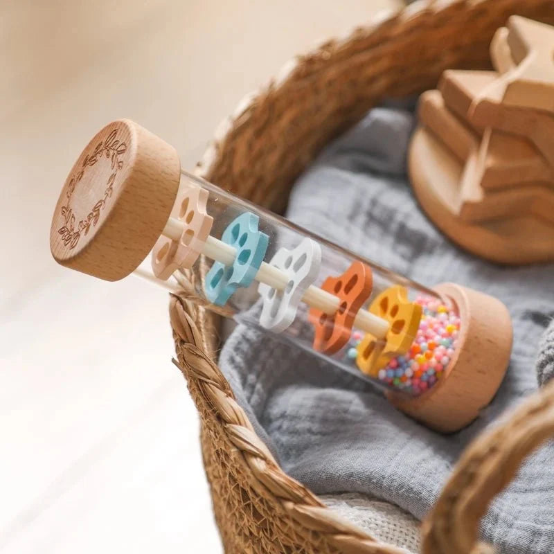 Colorful Wooden Rain Stick Rattle