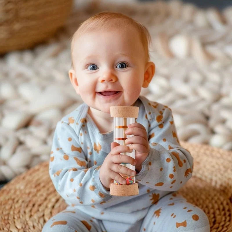 Colorful Wooden Rain Stick Rattle