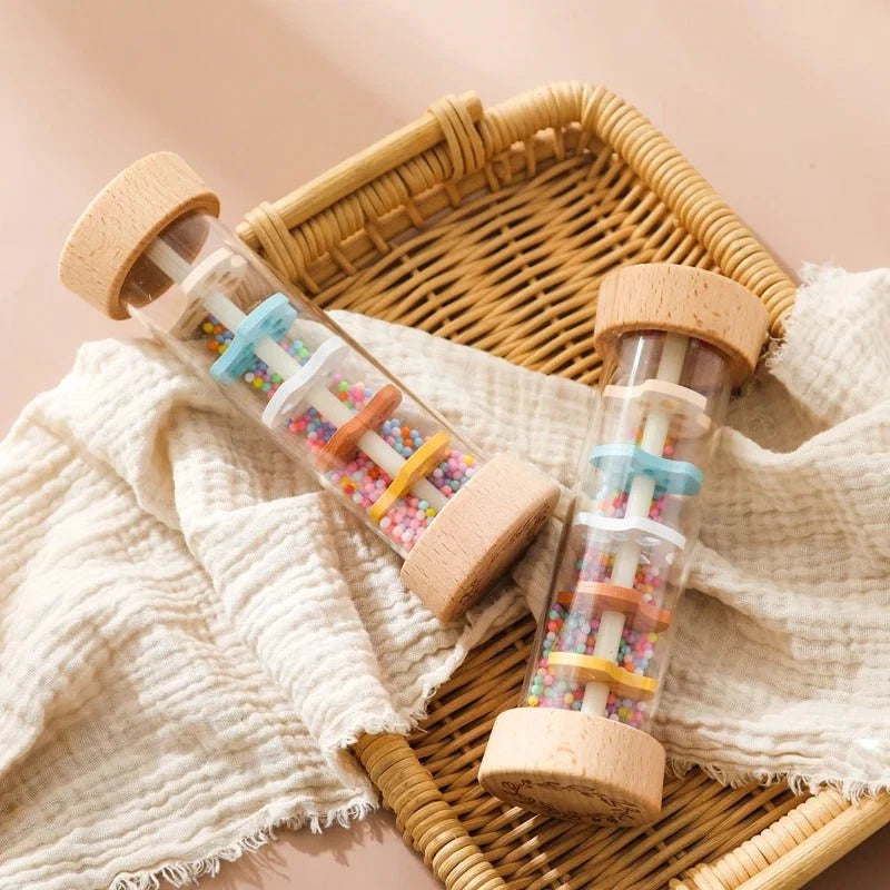 Colorful Wooden Rain Stick Rattle
