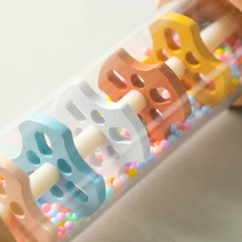 Colorful Wooden Rain Stick Rattle