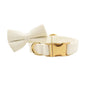 Milky White Velvet Dog Harness Set