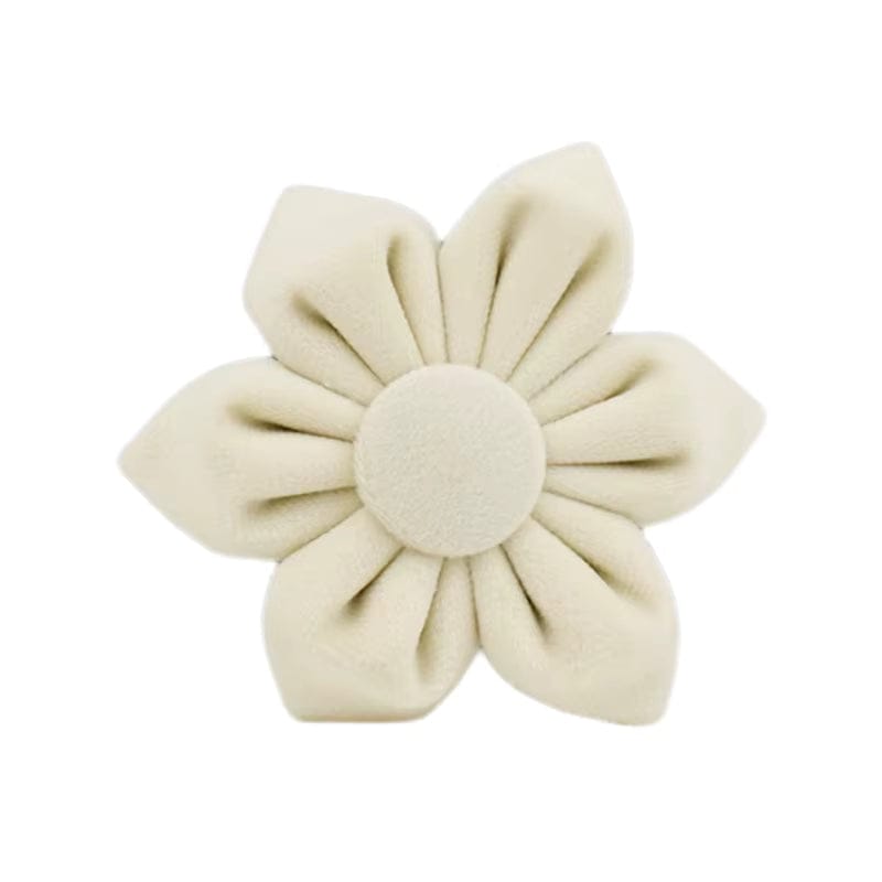 Milky White Velvet Dog Harness Set