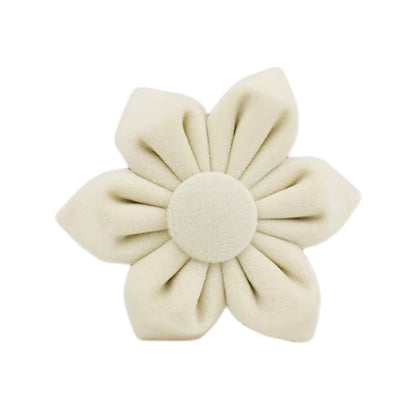 Milky White Velvet Dog Harness Set