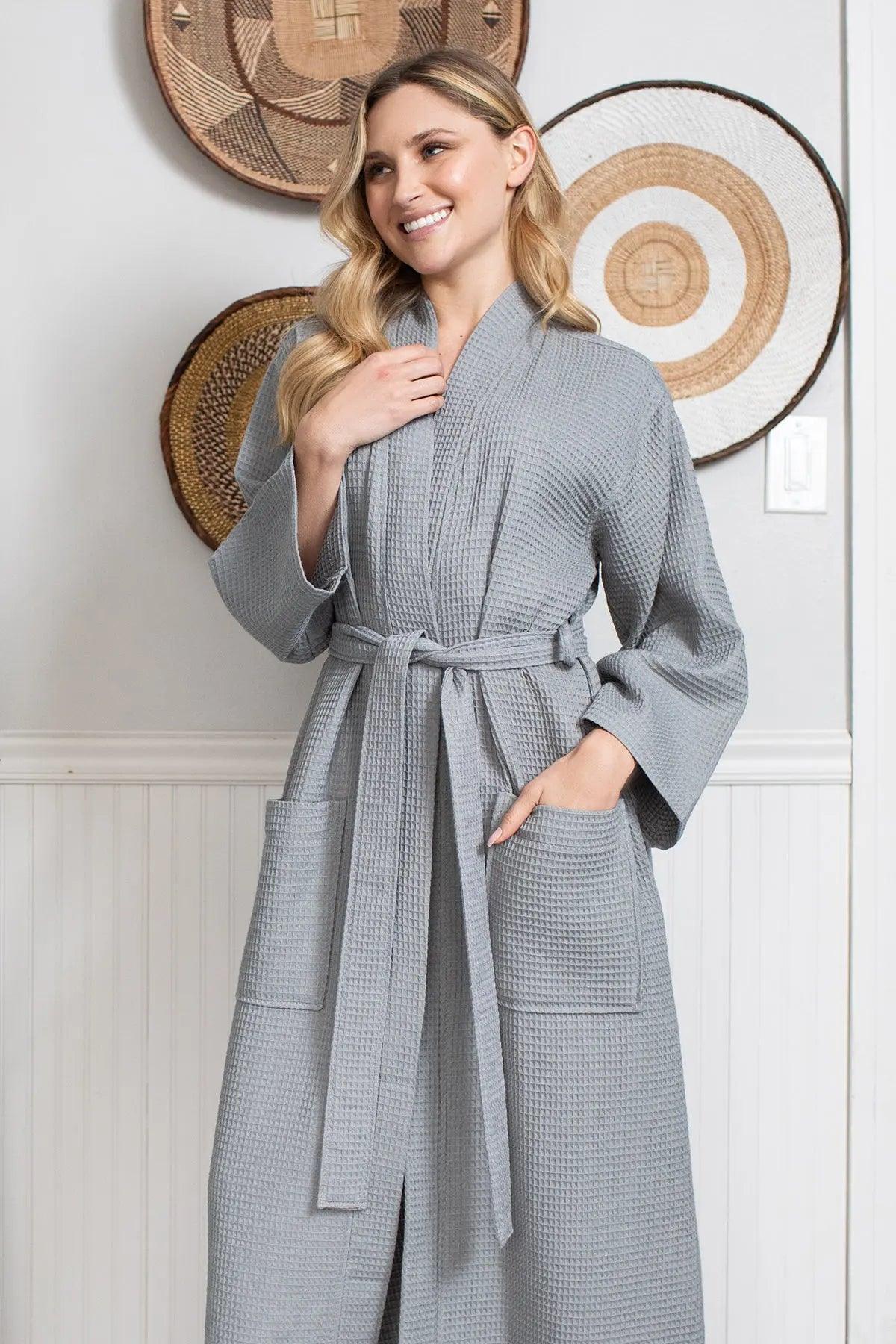 Women's Waffle Robe – Lightweight, Quick-Dry Spa Comfort