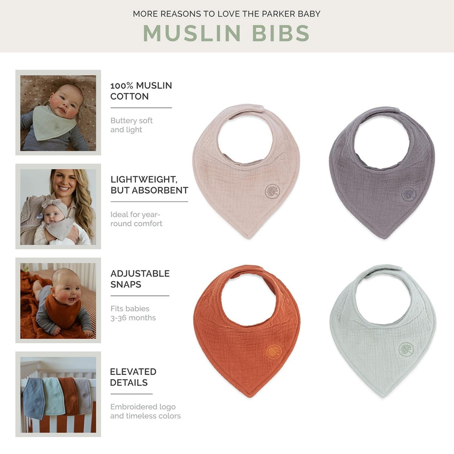 Bandana Bibs Set (4-Pack)