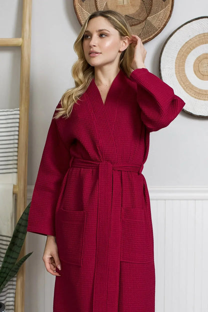 Women's Waffle Robe – Lightweight, Quick-Dry Spa Comfort