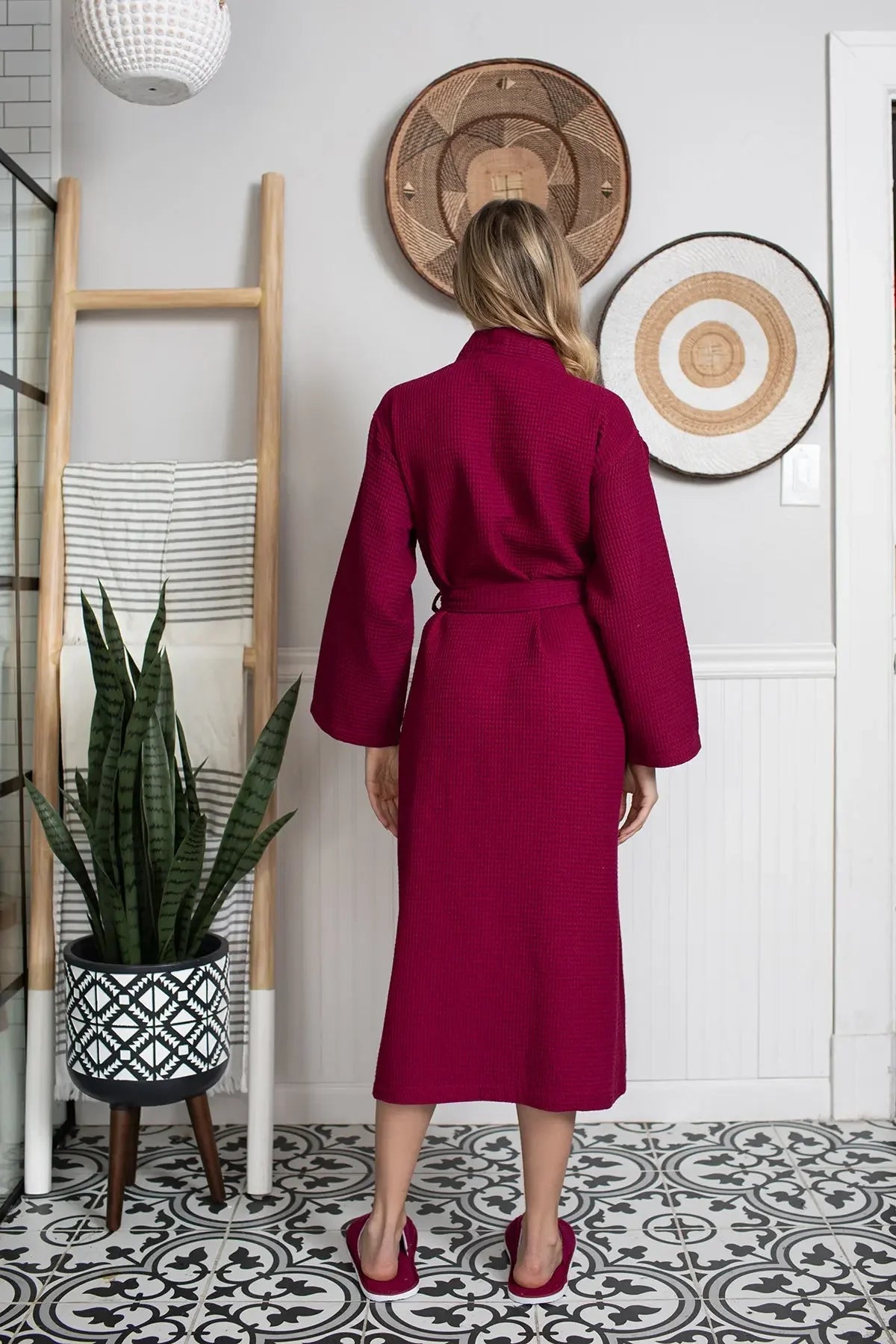 Women's Waffle Robe – Lightweight, Quick-Dry Spa Comfort
