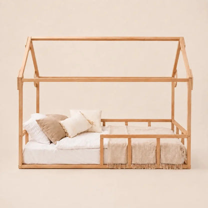 Twin Size House Bed with Fence