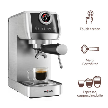 Espresso Machine | Home Barista Plus with Pressure Gauge & Steam Wand