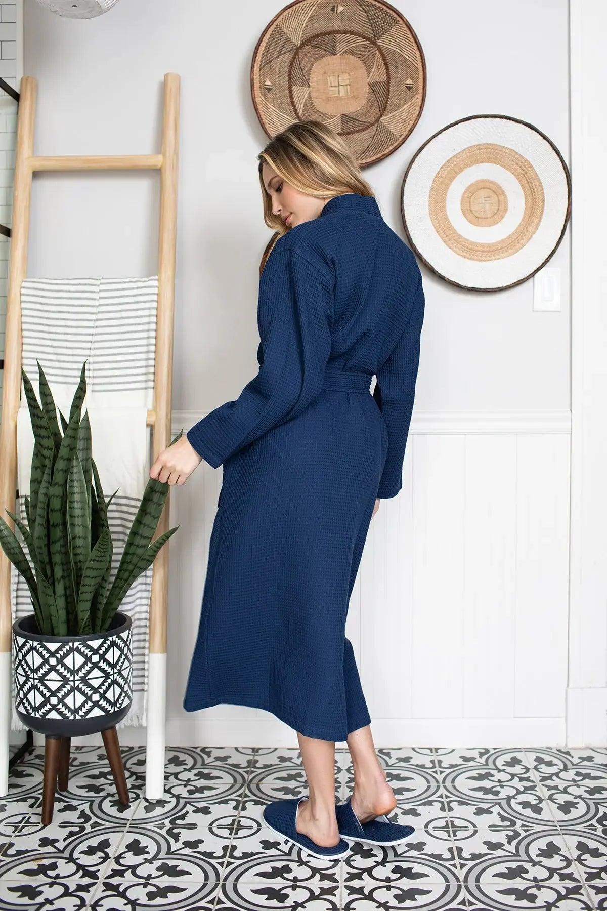 Women's Waffle Robe – Lightweight, Quick-Dry Spa Comfort