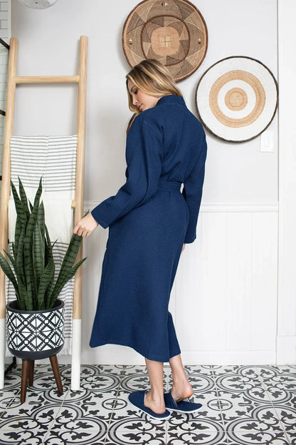 Women's Waffle Robe – Lightweight, Quick-Dry Spa Comfort